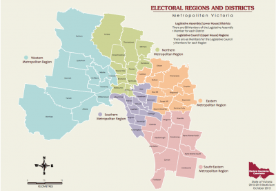 melbourne metropolitan state electorates