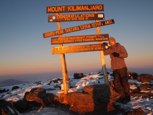 On top of the world; Mount Kilimanjaro