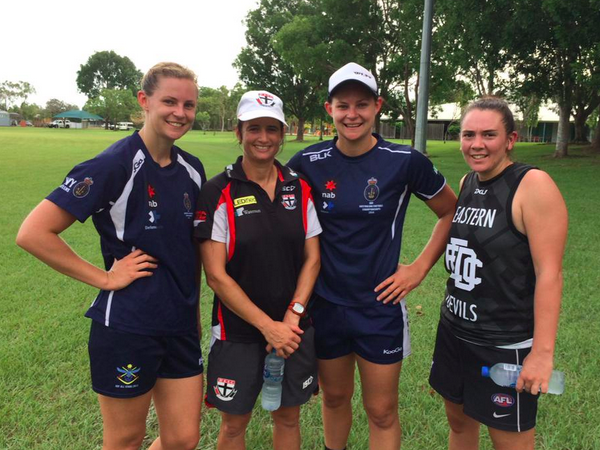 Peta Searle, the first female assistant AFL coach, says St..
