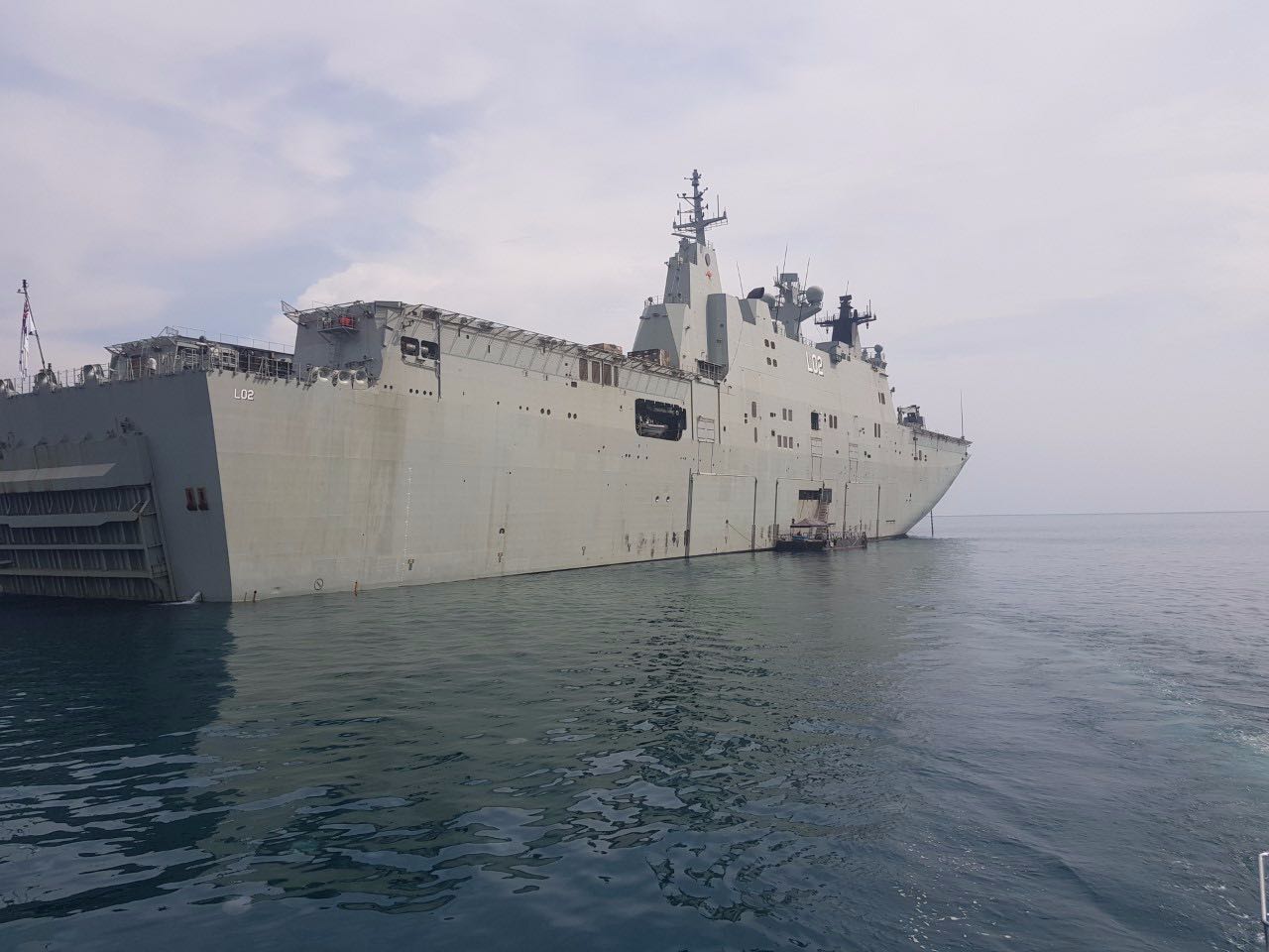 La Trobe aboard the HMAS Canberra