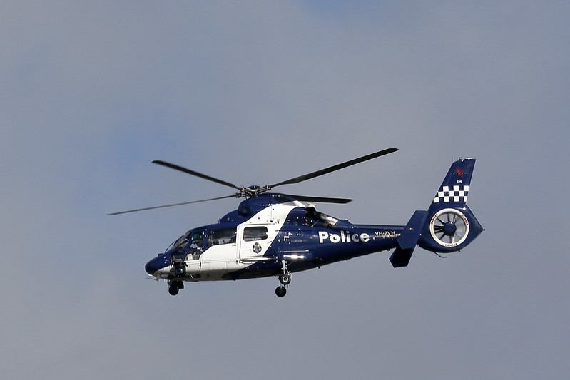 Police helicopter hit with laser pointer in Melbourne